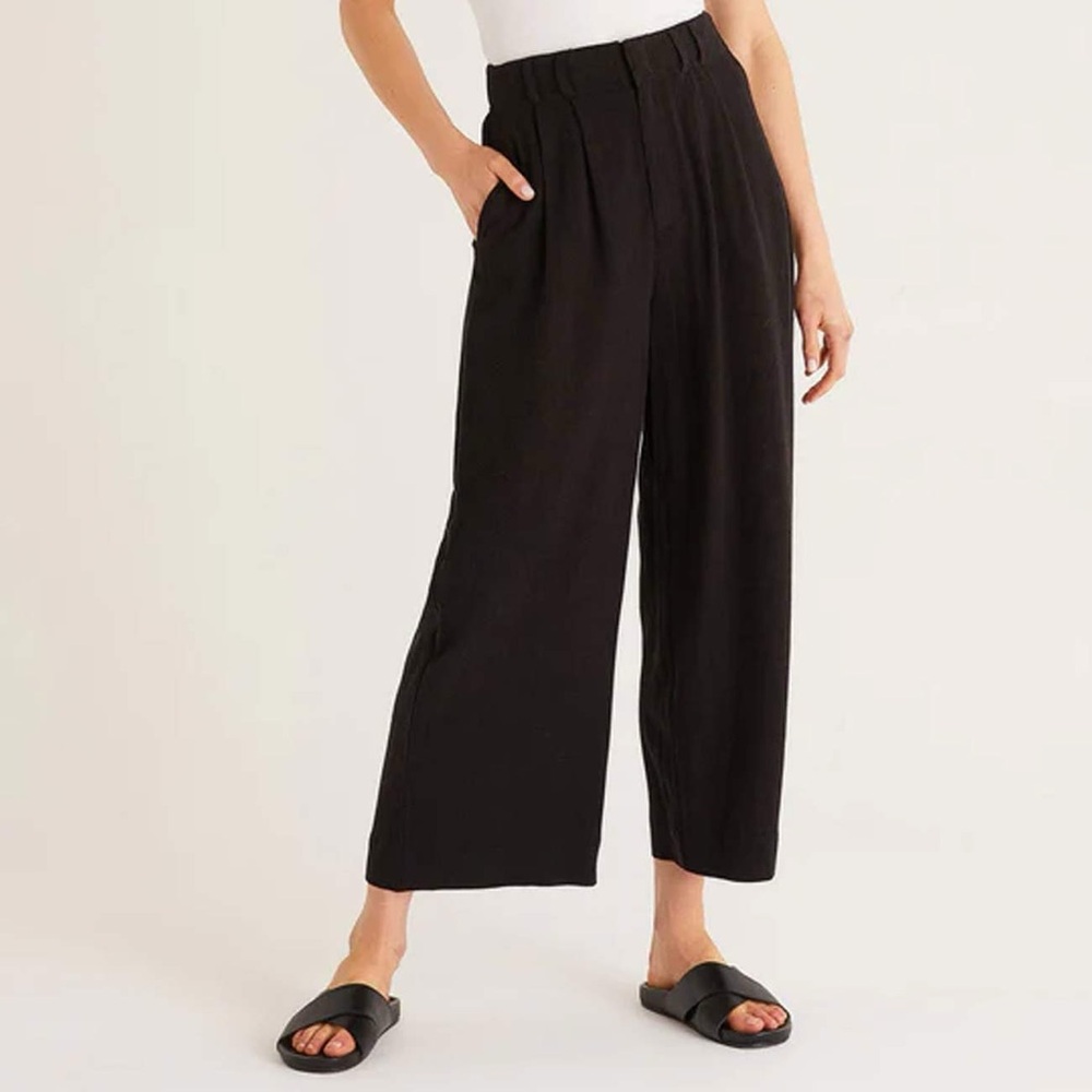Z Supply Black High Rise Wide-Leg Women's Pants
